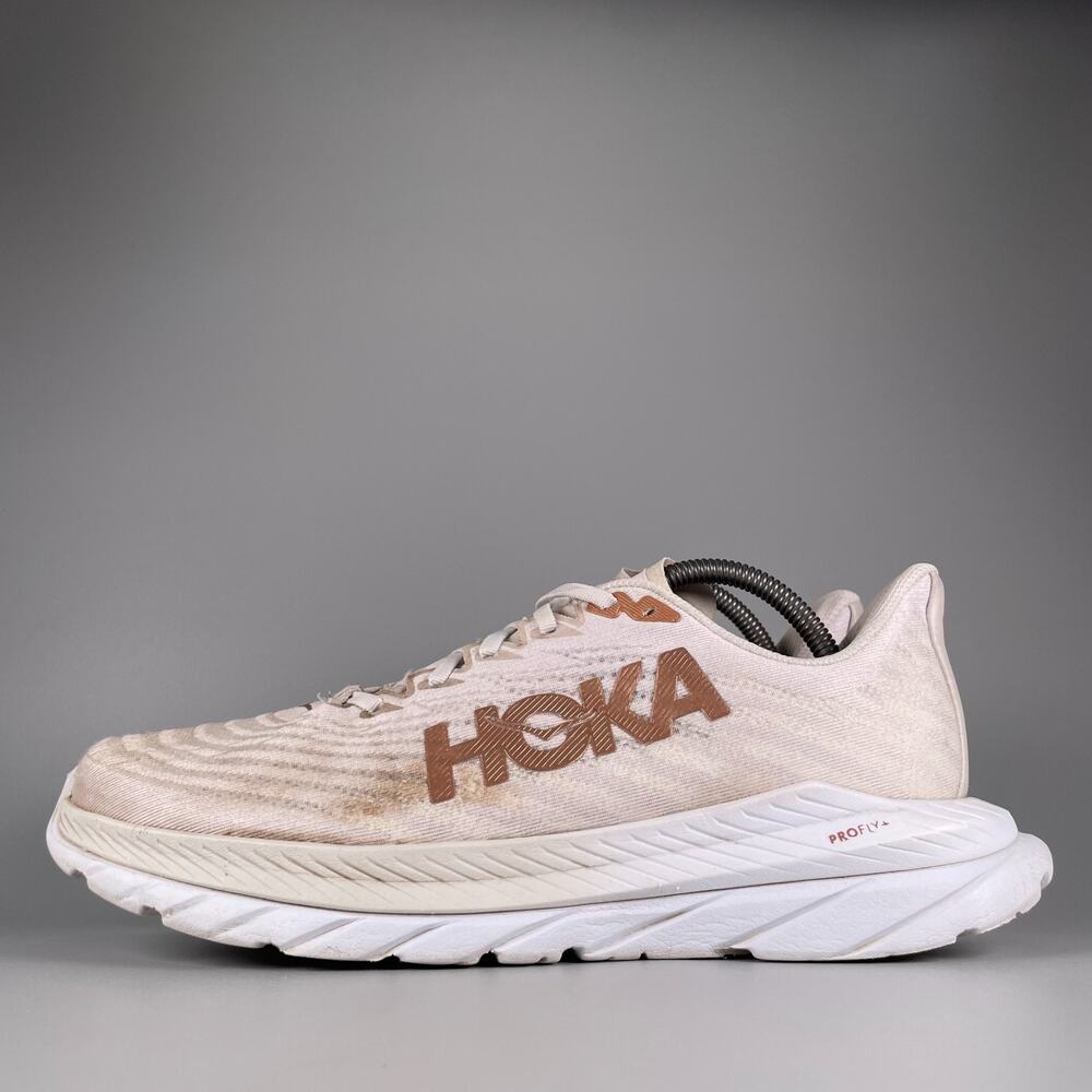 Hoka One One Mach 5 Women's Size 10.5 White Copper Athletic Running Shoe Sneaker